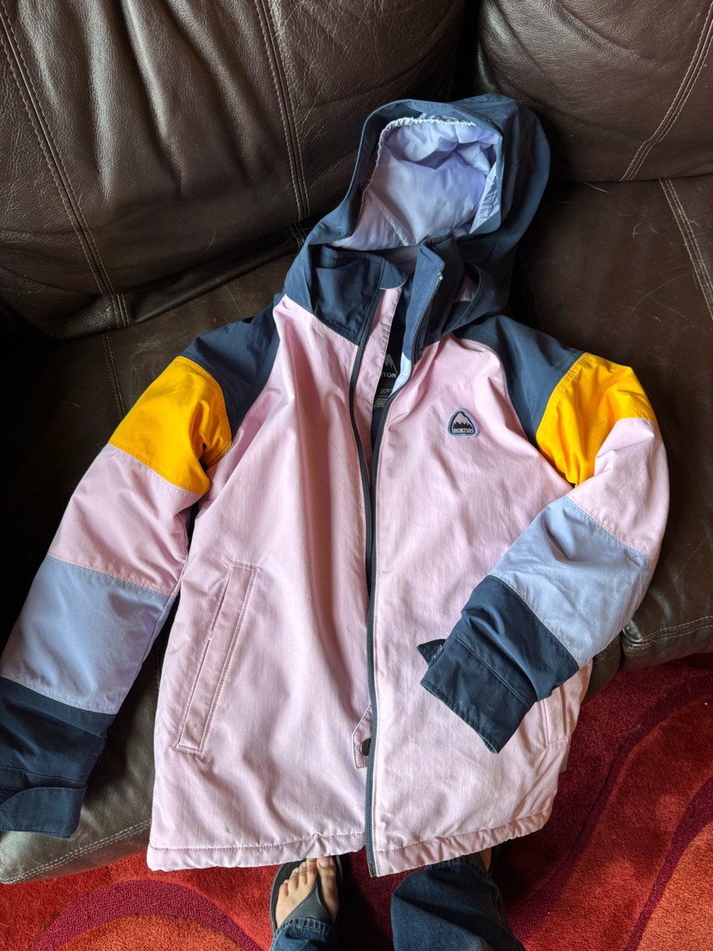 Burton Kids Colorblock Jacket in Pink, Yellow & Navy